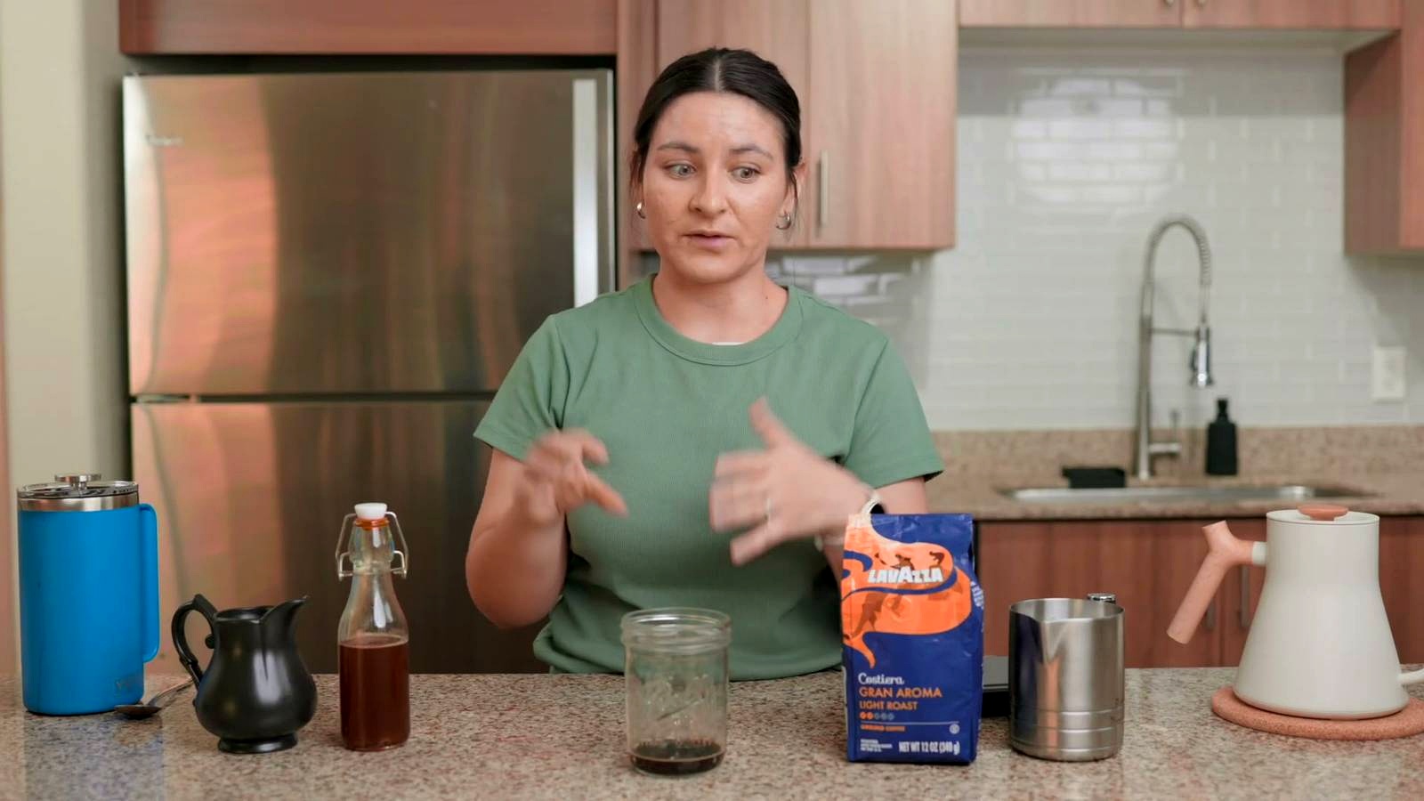 Method 4: French Press for a Honey Cinnamon Vanilla Oatmilk Latte